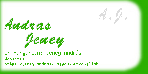 andras jeney business card
